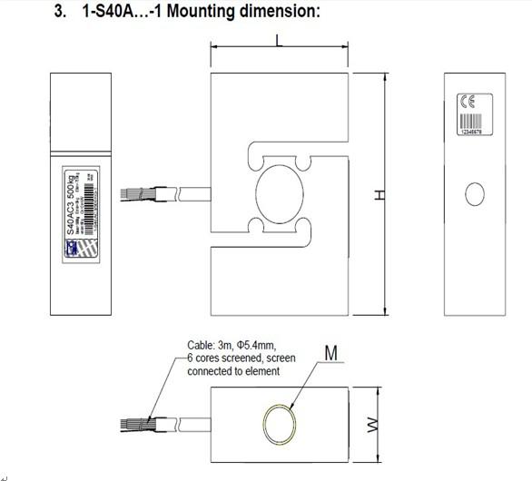  S40A/500KG稱重傳感器