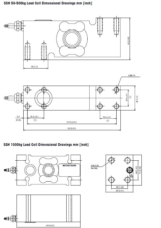 梅特勒托利多SSH-500kg稱(chēng)重傳感器